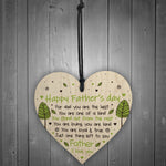 Fathers Day Gift Wooden Heart Fathers Day Card Gift For Dad