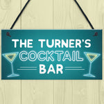 Personalised Cocktail Bar Signs And Plaques Novelty Home Bar