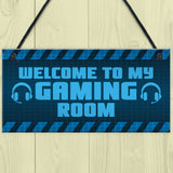 Welcome To My Gaming Room Sign Boys Bedroom Man Cave Sign