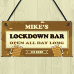 Personalised Lockdown Bar Funny Novelty Bar Signs Home Decor