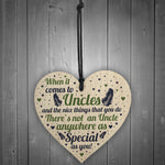 Handmade Uncle Birthday Gifts Presents Wooden Heart Plaque