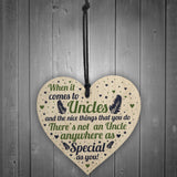 Handmade Uncle Birthday Gifts Presents Wooden Heart Plaque