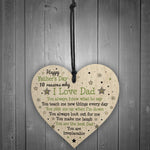 Reasons Why I Love Dad Wood Heart Fathers Day Gift From Daughter