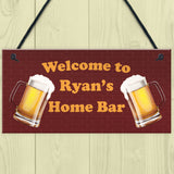 NOVELTY Home Bar Sign PERSONALISED Alcohol Beer Gift