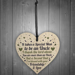 THANK YOU Uncle Gifts For Uncles Birthday Wood Heart Uncle Sign