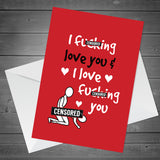 FUNNY RUDE Anniversary Valentines Card For Husband Wife