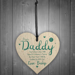 Dear Daddy From Bump Gifts Wood Heart Dad To Be Father Baby Son