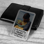 PERSONALISED Photo Metal Wallet Card Novelty Uncle Birthday Gift