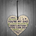 Cheeky Fathers Day Gift Wood Heart Funny Fathers Day Gift