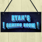 Gaming Room Sign PERSONALISED Man Cave Boys Bedroom Sign