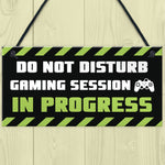 Gaming Room Sign Do Not Disturb Novelty Boys Bedroom Signs