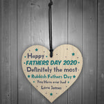 Fathers Day Wooden Heart Gift PERSONALISED Gift Idea For Dad