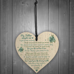 My Father Fathers Day Dad Wood Heart Sign Memorial Gift For Him