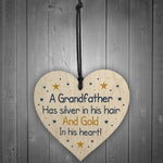 Novelty Gifts For Grandad Grandfather Wooden Heart Gifts