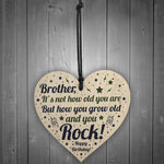 BROTHER Birthday Card Gift Wood Heart Funny Brother Gift For Men