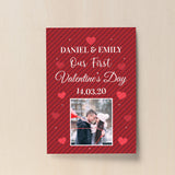 Personalised Our First Valentines Gift Print 1st Valentines Card