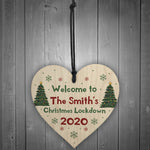 Welcome To Family Christmas Decoration PERSONALISED Heart