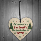 Welcome To Family Christmas Decoration PERSONALISED Heart