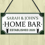 PERSONALISED Home Bar Hanging Sign Garden Plaque Man Cave