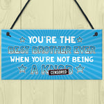 Funny Brother Gift Rude Gift From Sister Sign Gift For Him