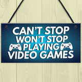 Funny Gamer Gift Hanging Plaque For Boys Bedroom Man Cave Sign