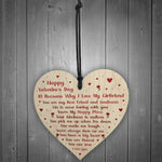 Novelty Valentines Gift For Girlfriend Wood Heart Gift For Her