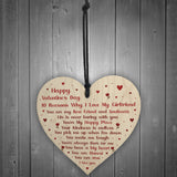 Novelty Valentines Gift For Girlfriend Wood Heart Gift For Her