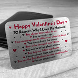 Valentines Day Gift Metal Card For Wallet Gift For Husband