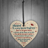 Handmade Valentines Gift For Boyfriend Wood Heart Relationship