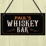 Vintage Style Whiskey Bar Sign PERSONALISED Home Bar Pub