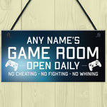 Funny Game Room Sign Personalised Man Cave Games Room Sign