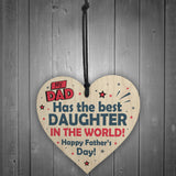 Fathers Day Gift From Daughter Novelty Wooden Heart Sign Gifts