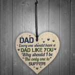 Hilarious FUNNY Dad Gift Ideas Wooden Heart Birthday Dad Gifts