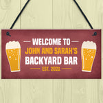 Personalised Backyard Bar Sign Novelty Home Bar Signs Plaques