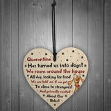 Quarantine 2020 Gifts Funny Christmas Gift Wooden Heart Gift