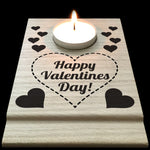 Happy Valentines Day Candle Gift Set Tealight Holder