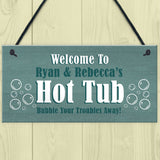 Hot Tub Personalised Plaques Novelty Home Decor Gifts Garden