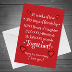 Novelty 1st Anniversary Card For Boyfriend Girlfriend Husband