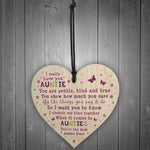 Best Auntie Ever Plaque Wood Heart Auntie Birthday Christmas