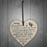 Daddy To Be Gifts From Daughter And Son Wood Heart From Bump