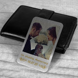 1st Wedding Anniversary Personalised Metal Photo Card Keepsake