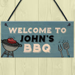 Personalised BBQ Sign For Garden Man Cave Shed Sign Gift For Men