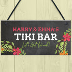 Tiki Bar Sign Personalised Garden Shed Home Bar Sign Alcohol