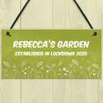 Personalised Novelty Garden Sign Lockdown Quaratine Keepsake