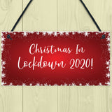 Christmas In Lockdown 2020 Sign Hanging Christmas Sign Decor