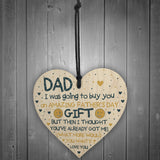 Funny Fathers Day Gifts Wood Heart Sign Present From Daughter