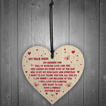 Novelty Mothers Day Gifts For Mum Wooden Heart Keepsake Gift