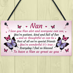 Nan Gift For Birthday Xmas Sign Gift For Nan From Grandchildren