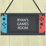 Personalised Gaming Room Sign For Son Christmas Switch Style