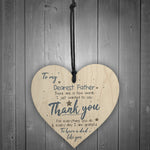 Dearest Father Fathers Day Heart Sign Thank You Birthday Gift